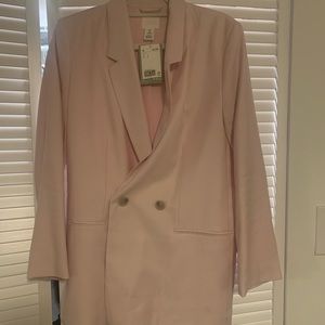 H&M Light Pink Oversized Blazer